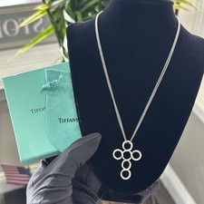 tiffany cross necklace for sale  San Marcos