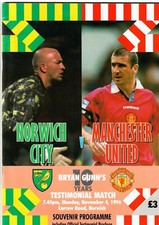Norwich city manchester for sale  BODMIN