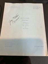 Original script signed for sale  Los Angeles