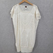 VESTIDO DE RENDA TRANSPARENTE JEAN PAUL GAULTIER SOLEIL MARFIM, TAMANHO XL  comprar usado  Enviando para Brazil