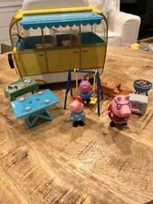 Peppa Pig Deluxe Family Camper RV Van 3 bonecos e churrasqueira e mesa de piquenique + comprar usado  Enviando para Brazil