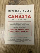 Official rules canasta for sale  FLINT