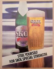 Anúncio de imprensa Skol Lager original do Reino Unido 1975, usado comprar usado  Enviando para Brazil