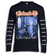 Camiseta manga longa ENTOMBED caminho da mão esquerda preta desmembrar dissecação carnificina comprar usado  Enviando para Brazil