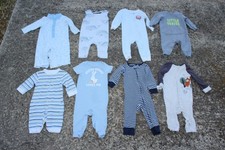 Lote de 8 Roupas de Bebê Romper 6-9M Menino/Neutro Sem Pés PJs Roupas Outono/Inverno comprar usado  Enviando para Brazil