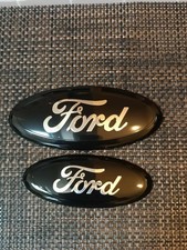 Conjunto emblema emblema Ford Focus Mk3 preto 2011-2014 14,5cm x 5,8cm e 17,5cm X 7cm comprar usado  Enviando para Brazil