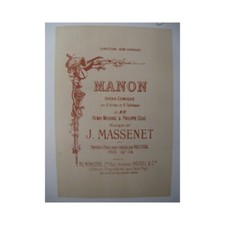 Massenet jules manon d'occasion  Blois
