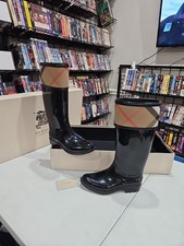 Botas de chuva Burberry femininas pretas crosshill House Check - Tamanho 36 fabricadas na Itália, usado comprar usado  Enviando para Brazil