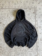 Moletom com capuz vintage Diesel ajuste punk logotipo metal pontas desbotadas desgastado Y2K tamanho XL comprar usado  Enviando para Brazil