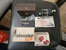Abu Garcia Ambassadeur 5500C Vintage Molinete Pé #97310 com Caixa, Preto E Couro comprar usado Abu Garcia Ambassadeur 5500C Vintage Molinete Pé #97310 com Caixa, Preto E Couro comprar usado  Enviando para Brazil