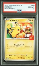 PSA 10 Pikachu 020/M-P McDonald's Happy Set Promo 2025 Karta Pokemon Japońska GM na sprzedaż  Wysyłka do Poland