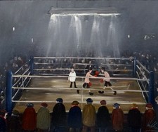 Pintura a óleo original do norte de Scott Walker - The Boxing Match comprar usado  Enviando para Brazil