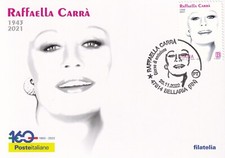 Raffaella carrà cartolina usato  Peschiera del Garda
