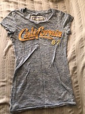 Camiseta gráfica amarela AEROPOSTALE azul XS CALIFORNIA 87 comprar usado  Enviando para Brazil