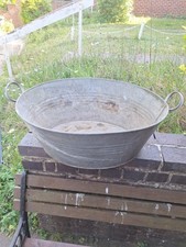 Vintage galvanised oval for sale  WINCHESTER