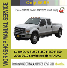 Ford Super Duty F-250 F-350 F-450 F-550 2008-2010 Serviço de Reparo Manual Download comprar usado  Enviando para Brazil