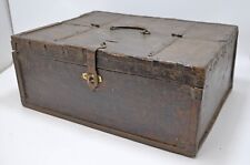 Usado, Caixa de armazenamento antiga de madeira grande original antiga fina feita à mão comprar usado  Enviando para Brazil