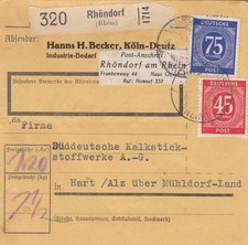 Paketkarte rhöndorf hart gebraucht kaufen  Köngen