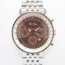 Breitling Montbrillant Navitimer A41370 38mm cronógrafo automático mostrador marrom c.B/P comprar usado  Enviando para Brazil