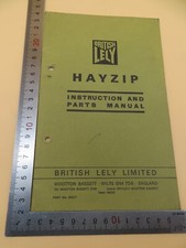 Hayzip instruction parts for sale  COLCHESTER