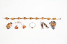 Sterling silver amber for sale  LEEDS