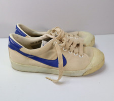 Tênis vintage Nike All Court 1980 tamanho 4 bege lona azul *LEIA* lixo desgastado, usado comprar usado  Enviando para Brazil