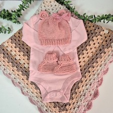 Pink beige crochet for sale  CAMBRIDGE