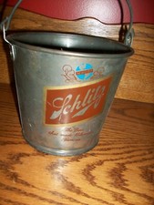 Balde balde de metal gelo amendoim cerveja Schlitz dupla face globo logotipo--frete GRÁTIS comprar usado  Enviando para Brazil