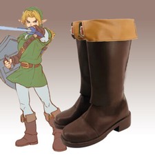 Cosplay The Legend of Zelda Ocarina of Time Link Sapatos Botas Halloween Adereços PU comprar usado  Enviando para Brazil