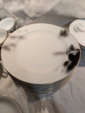 58 peças vintage Fukigawa: Arita, louça de porcelana japonesa fina, preto/branco comprar usado  Enviando para Brazil