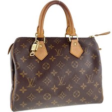 Bolsa de mão Louis Vuitton monograma Speedy 25 couro tecido marrom 3488 comprar usado  Enviando para Brazil