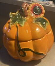 Ceramic pumpkin canister for sale  Middlebourne