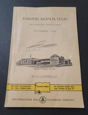 Nov 1960 Farmers Branch TX Diretório Telefônico Southwestern Bell Páginas Amarelas comprar usado  Enviando para Brazil