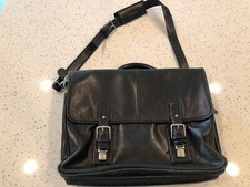 Carruagem Preto Masculino Couro Thompson laptop estilo de mensageiro, saco, Maleta Executivo comprar usado  Enviando para Brazil