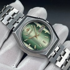 Relógio masculino automático vintage cristal Orient – mostrador verde 21 joias (feito no Japão) comprar usado  Enviando para Brazil