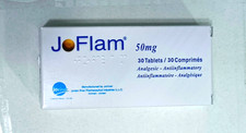 Joflam 50 mg comprimido analgésico dor óssea, muscular, dor de cabeça e articulações irritantes comprar usado  Enviando para Brazil