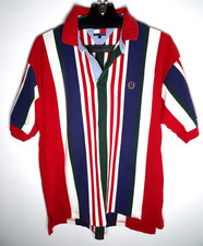 Camisa polo masculina vintage Tommy Hilfiger grande anos 90 listrada color block Preppy, usado comprar usado  Enviando para Brazil