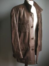 Distressed leather coat for sale  MATLOCK