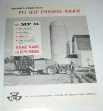Folheto de vendas Massey Ferguson MF 51 vagão forragem e alimentador de beliche literatura 1958 comprar usado  Enviando para Brazil