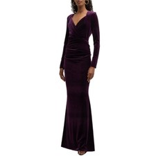 Usado, Vestido maxi Talbot Runhof Tosia veludo 12 roxo NOVO comprar usado  Enviando para Brazil