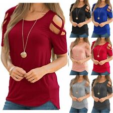 Blusa Mangas Cortas Camiseta Verano Damas Prendas para el torso Informal Mujeres Hombro Frío segunda mano  Embacar hacia Mexico