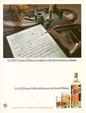 JOHNNIE WALKER RED LABEL SCOTCH WHISKY Pubblicità originale 1983 CHARLES DICKENS comprar usado  Enviando para Brazil