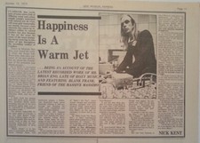 ENO (ROXY MUSIC) 'warm jet' 1973 UK Article/Clipping comprar usado  Enviando para Brazil