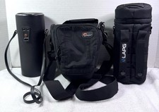Lote de 3 bolsas para câmeras e lentes - Lowepro Top loader 45AW, bolsa para lentes LAPG, lente Prinz comprar usado  Enviando para Brazil