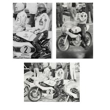 G828: 3 photos argentiques. Agostini, Yamaha. GP moto France 1975 comprar usado  Enviando para Brazil