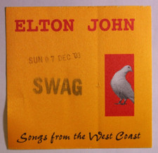 Elton john pass for sale  PRESTON
