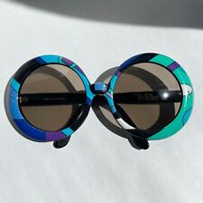 Óculos de sol vintage Emilio Pucci, década de 1960 azul e roxo, redondo Vivara, chique comprar usado  Enviando para Brazil