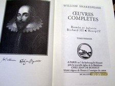 Shakespeare william theatre d'occasion  Montmorillon