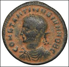 Costantino cesare follis usato  Due Carrare