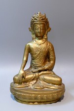 Bronze bouddha doré d'occasion  Cazères